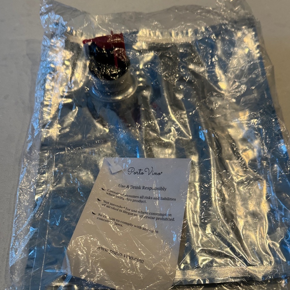 Silver Wine Bag
